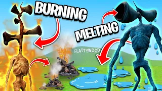 WOOD & ICE SIREN HEADS vs... FIRE?! (Garry's Mod Sandbox) | JustJoeKing