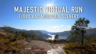 Virtual Run | Majestic Mountain Scenery Fjord Norway 4k | Virtual Running Videos For Treadmill