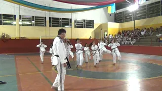 Apresentação de taekwondo na Abertura das Olimpíadas de Pingo D'água MG - Ano 2019