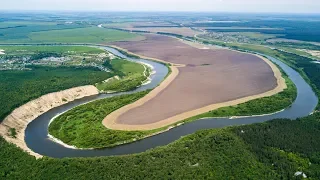 Кривоборье -  обрыв, урочище, излучина Дона ,  аэросьемка