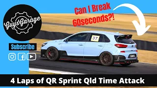 Can I Break 60 seconds at Queensland Raceway Sprint Track | I30N Performance chasing Dalton Ellery