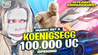 FUNNIEST $100,000 UC MUMMY SET & KOENIGSEGG SPORTS CARS - PUBG MOBILE