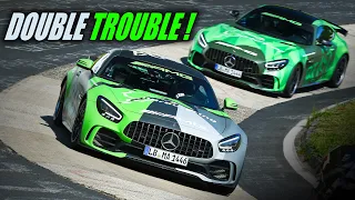 2x Mercedes AMG GT R & Pro Drivers Enter The Nürburgring...