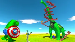 HULK GORO + FPS AVATAR SAVE HULK BRACHIOSAURUS EXTREME PARKOUR DEATH FOREST - ARBS