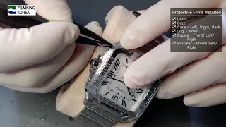 [Film Installation] Cartier Santos WSSA0018 Watch Protective  Film [필름왕]