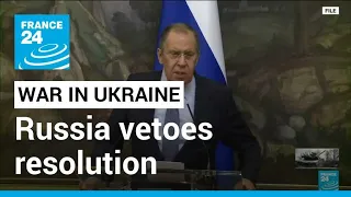 War in Ukraine: Russia vetoes UN Security Council resolution demanding it withdraw from Ukraine