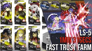 6 Operators LS-5 Speedrun/Fast Trust Farm Guide | EXP (Battle Record) Farming Stage [Arknights]