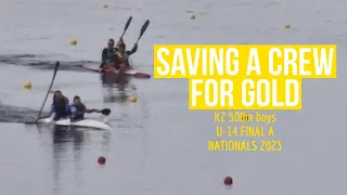 Saving the K2 crew for GOLD at 2023 U-14 Nationals!