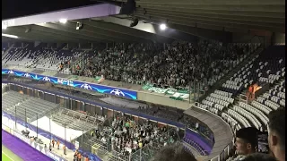 Celtic Fans having a party after the win against Anderlecht