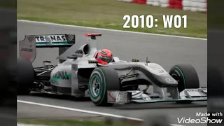 Evolution of Mercedes F1 cars (1954-2020)