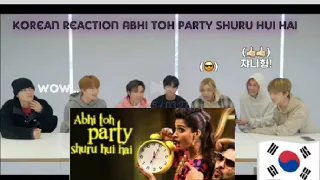 BTS Reaction to Bollywood songs || NCT reaction Abhi tuh party Shuru Hui hai reaction || Fan made ||