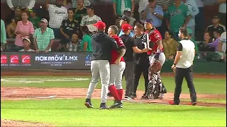 Bronca Toros de Tijuana vs Saraperos de Saltillo - Play Offs 2023 Juego 5