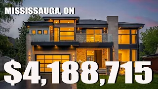 Where Elegance Meets Modern Living!! Custom Built Mississauga Modern Mansion For Sale!!