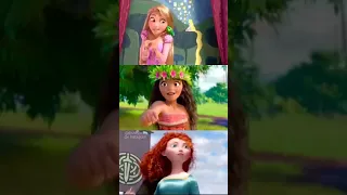 Cute journey of Princess Rupenzel,Moana and merida|Journey of Disney princesses #youtubeshorts