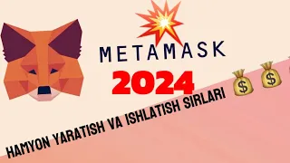 Metamask 2024 hamyonini ochish va ishlatish