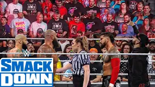 WWE Feb. 10, 2023 - Braun Strowman And Ricochet vs. The Usos: Tag Team Championship - SmackDown 2023