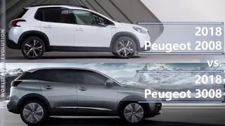 2018 Peugeot 2008 vs 2018 Peugeot 3008 (technical comparison)