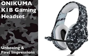 Onikuma K1B Gaming Headset - Unboxing, First Impressions and Mic Test