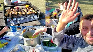 Best BBQ Wild Salmon* Grilled Chicken, Potatoes, Canadian Families go To Jackie Park During Summer