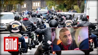 Hells Angels nehmen Abschied von Aygün Mucuk in Gießen (Konvoi / Facebook live)