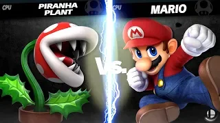 LV 9 CPU Piranha Plant VS Mario - Super Smash Bros. Ultimate