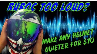 Motorcycle Helmet Too Loud ?  This $10 Modification made my RUROC quieter than a SHOEI!!