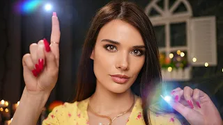 Unpredictable ASMR in the DARK - (Face Touching, Light, In Ear Whispers. Scalp Massage)