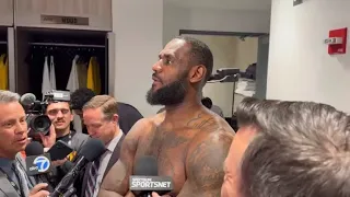 LEBRON JAMES POSTGAME LIVE LAKERS VS NUGGETS THE KING IS IN TROUBLE