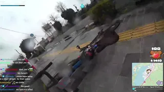 Connor falling off his bike