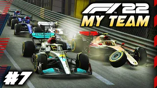 F1 22 MY TEAM CAREER Part 7: MONACO CHAOS! LAP 1 INCIDENT! DRAMA FOR TITLE RIVALS! WET QUALI!