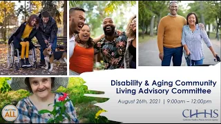 Disability and Aging Community Living Advisory Committee, August 26, 2021