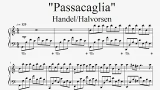 "Passacaglia" – Handel/Halvorsen (piano sheet music)
