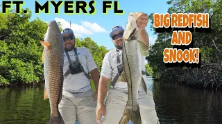 Fort Myers, Florida Amazing Redfish and Snook Fishing in the Mangroves!