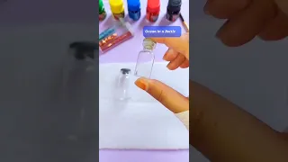 Ocean in a Bottle DIY / Mini bottle art 🎨 #viral #shorts