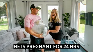 HUSBAND TRIES BEING PREGNANT FOR THE DAY **HILARIOUS**