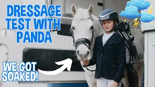 A VERY RAINY DRESSAGE TEST SHOW DAY WITH PANDA! VLOGMAS