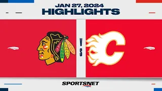 NHL Highlights | Blackhawks vs. Flames - January 27, 2024