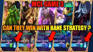 Gosu General and his Team Trying The Bane Push Tower Strategy - MCL GAME 3 | MLBB