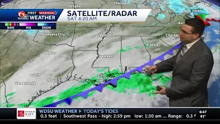 Wet start then cloudy for the rest of Saturday