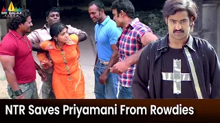NTR Saves Priyamani From Rowdies | Yamadonga Movie Scenes | NTR Fight Scenes @SriBalajiMovies