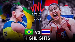 🇧🇷 BRAZIL vs THAILAND 🇹🇭 | Highlights | Women's VNL 2024