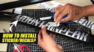 Mountainpeak: How to Install Sticker / Decals on Bike Tutorial by B