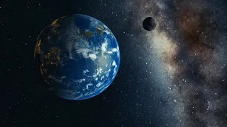 4K Moon Rotate Around The Earth Animated 3D Amazing video