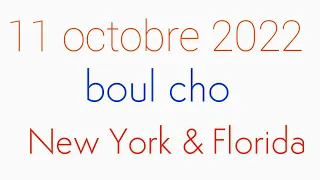 11 octobre 2022  boul cho tiraj New York & Florida Midi - Soir #abonné #svp