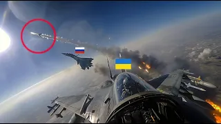 A POINT BLANK AIR BATTLE OVER CRIMEA! Ukraine's first F-16 Fighter Jet Shot Down Russia's New SU-35!