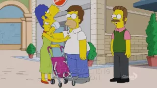 The Simpsons - Homer, Bart and Flanders Going Way Back!!
