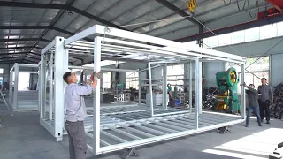 china 20ft 3 in 1 folding foldable expandable container house home frame for sale