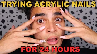 Acrylic nails for 24hrs challenge