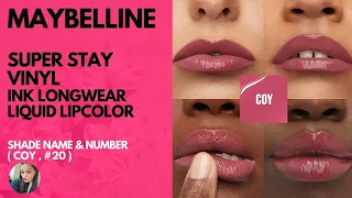 SUPER STAY Maybelline vinyl lipstick Tutorial || COY # 20 || Nilofar Beautician 2365