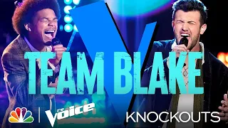 Team Blake's Cam Anthony and Connor Christian Fight It Out Through Song - The Voice Knockouts 2021